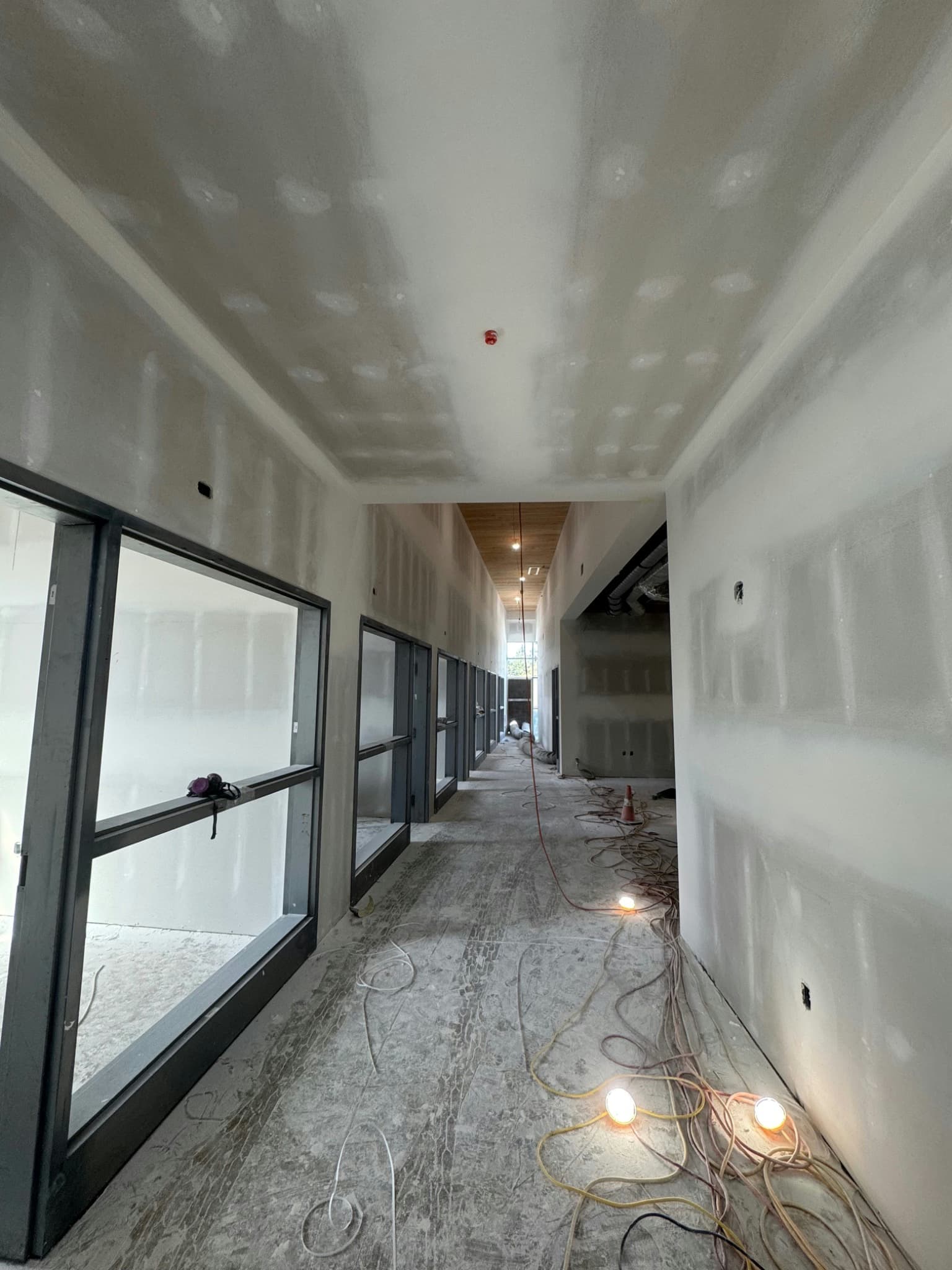 Drywall finishing at the CREST Public Safety Building